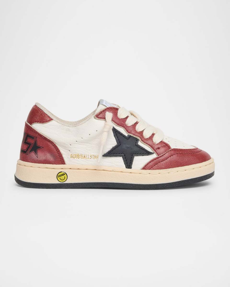 Boy's Ball Star Young Nappa Leather Sneakers, Kids